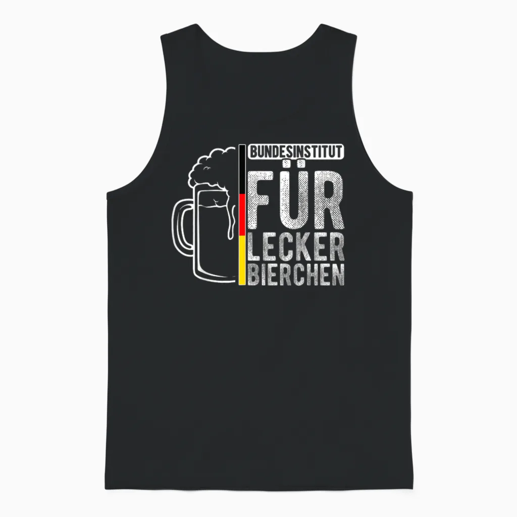Bundesinstitut Für Lecker Bierchen Bierkrug Grafik Unisex Tank Top in Black