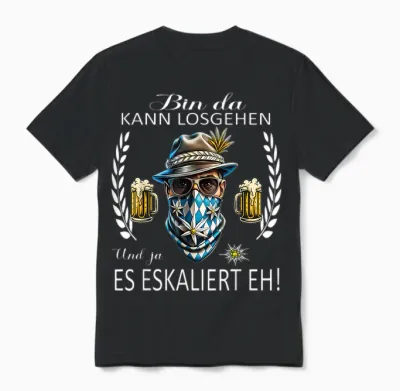 Grantler Trachten Herren Tracht Lausbua Passend Oktoberfest Unisex T-Shirt - Black