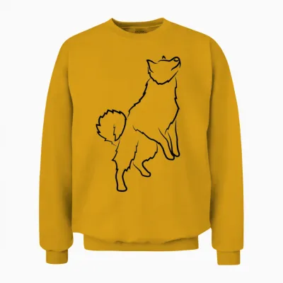 Dog Sketch Unisex Sweatshirt - Gold