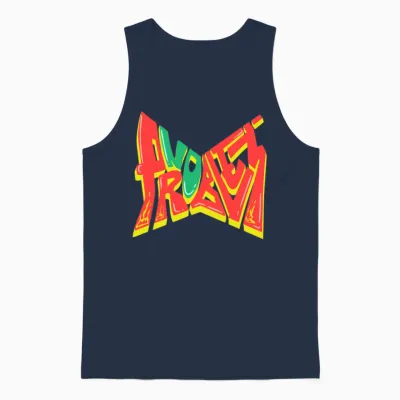 No Problem Graffiti Unisex Tank Top - Navy