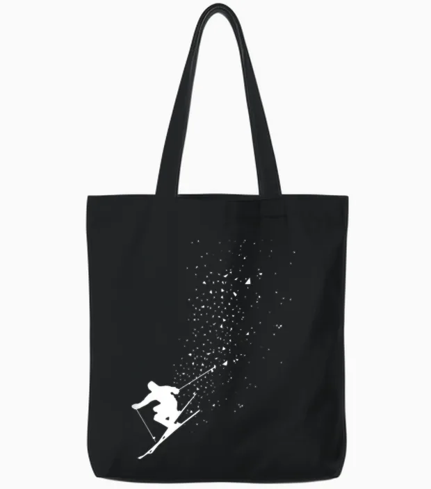 Ski Freestyle Skiing Freeski Winter Sports Skiers Tote Bags in Black