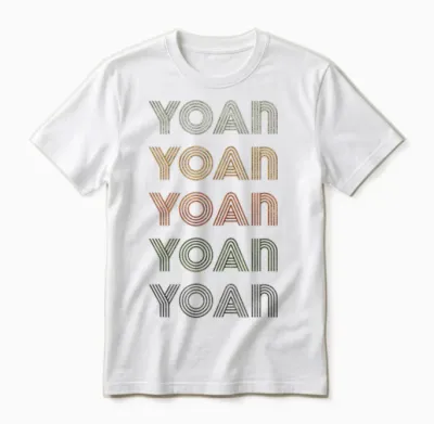 Love Heart Yoan T-Shirt Grunge Style Vintage Noir Yoan Unisex T-Shirt - White