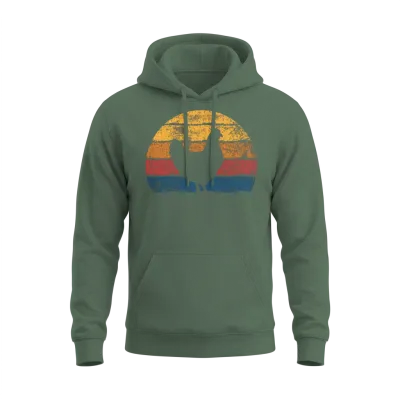Chicken Farmer Retro Unisex Hoodie - Military Green