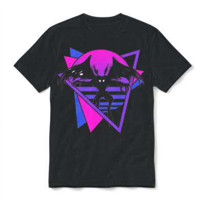 Mothman Cryptid Cryptozoology Retro Unisex T-Shirt - Black