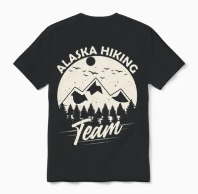 Alaska Hiking Team Hiker Nature Hike Unisex T-Shirt - Black