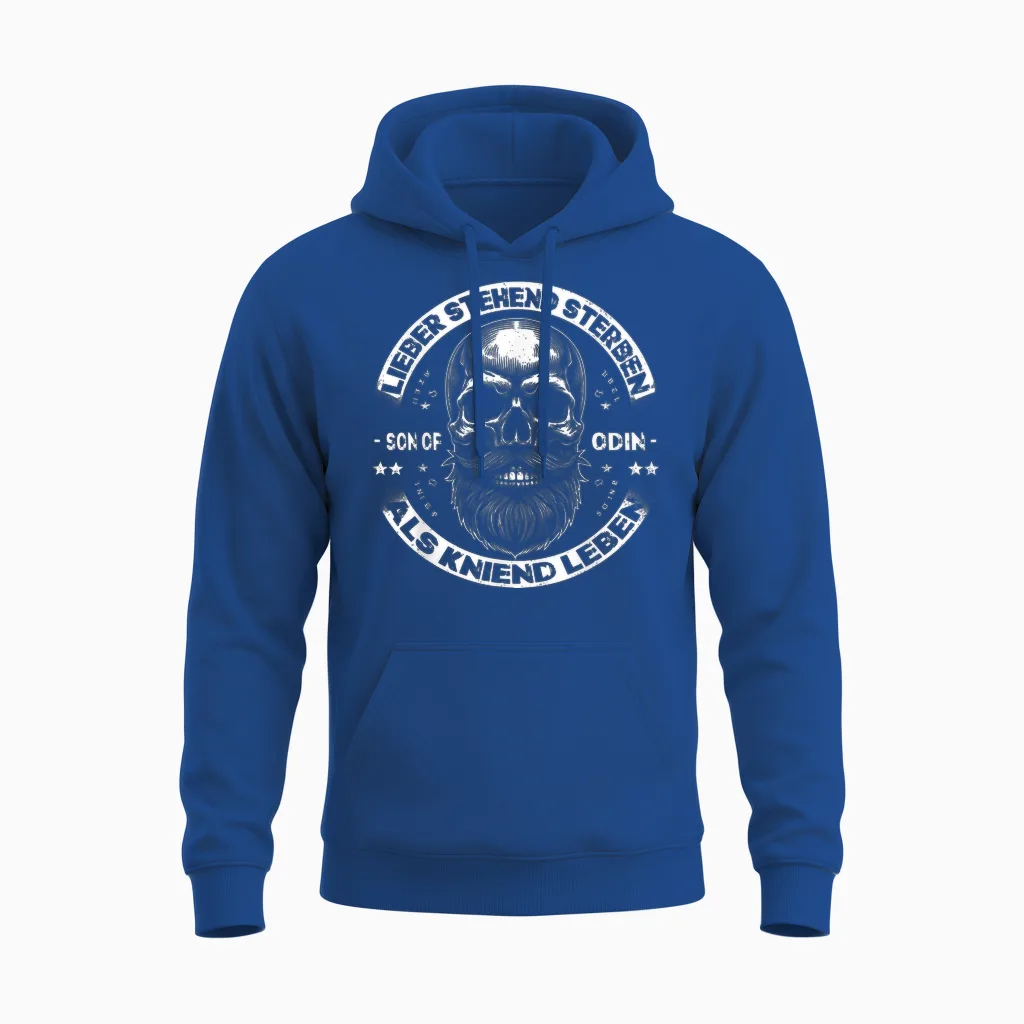 Wikinger Germanen, Lieber Stehend Sterben Als Kniend Leben Unisex Hoodie in Royal