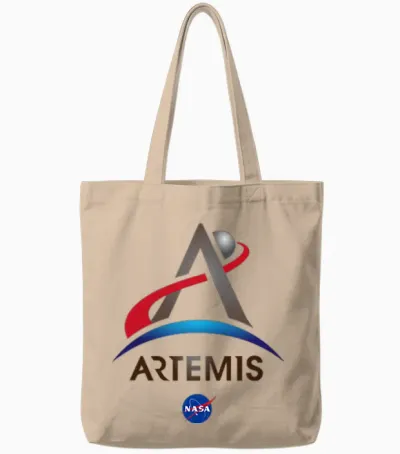 Nasa Artemis Mission Logo Tote Bags - Natural