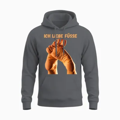 I Love Feet Cooles Design Für Fußliebhaber Oder Podologen Unisex Hoodie - Charcoal