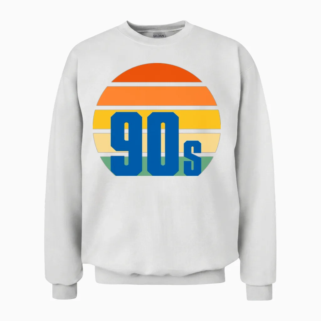 The 90s Vintage Retro Birthday Unisex Sweatshirt - White