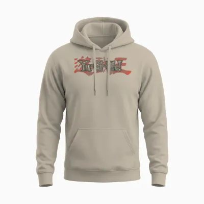 Yu-Gi-Oh! Duel Monsters Retro Distressed Show Logo Anime Unisex Hoodie - Sand