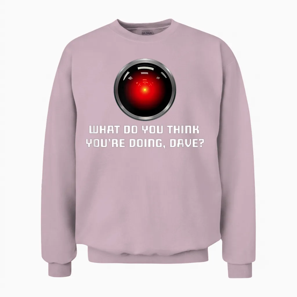 Hal 9000 Vintage Künstliche Intelligenz Unisex Sweatshirt in Light Pink