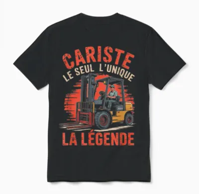 Cariste Man Humour Gift Funny Funny Unisex T-Shirt - Black