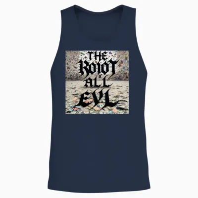 Money Background Unisex Tank Top - Navy