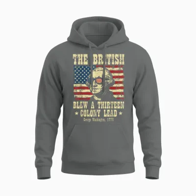 British Blew 13 Colony Lead Washington 4th of July Men Women Unisex Hoodie - Graphite Heather