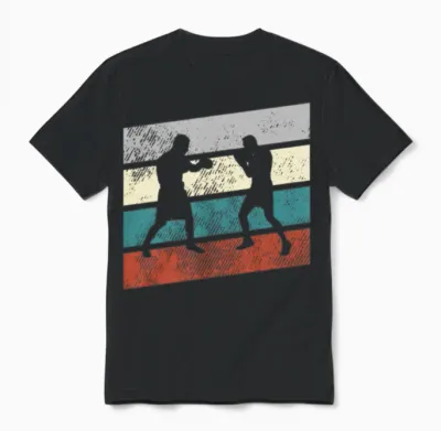 Boxer Retro Unisex T-Shirt - Black