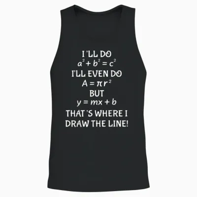 Funny Math Teacher Joke Men Women Fun Best Math Qu Unisex Tank Top - Black