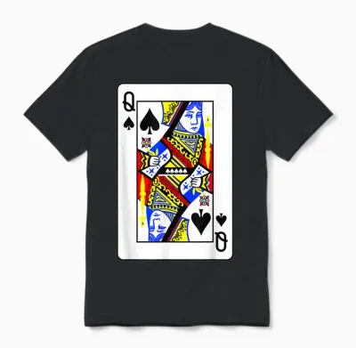 Pik-Women's Poker Card Games Playing Cards Black Jack T-Shirt, Black Unisex T-Shirt - Black