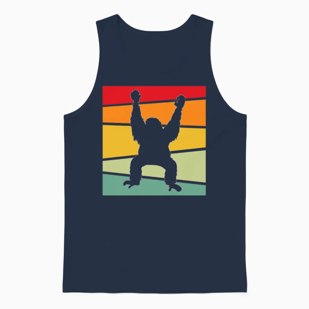 Orang Utan Retro Unisex Tank Top in Navy
