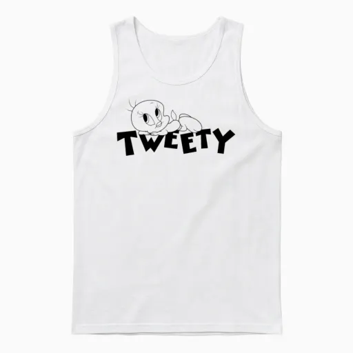 Looney Tunes Tweety Bird - Lovers Unisex Tank Top in White