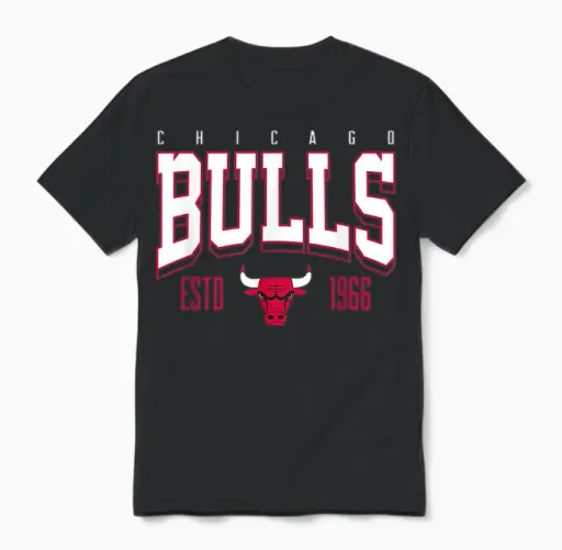 Offizieller Nba-Wettkampf Der Chicago Bulls Getestet Unisex T-Shirt in Black
