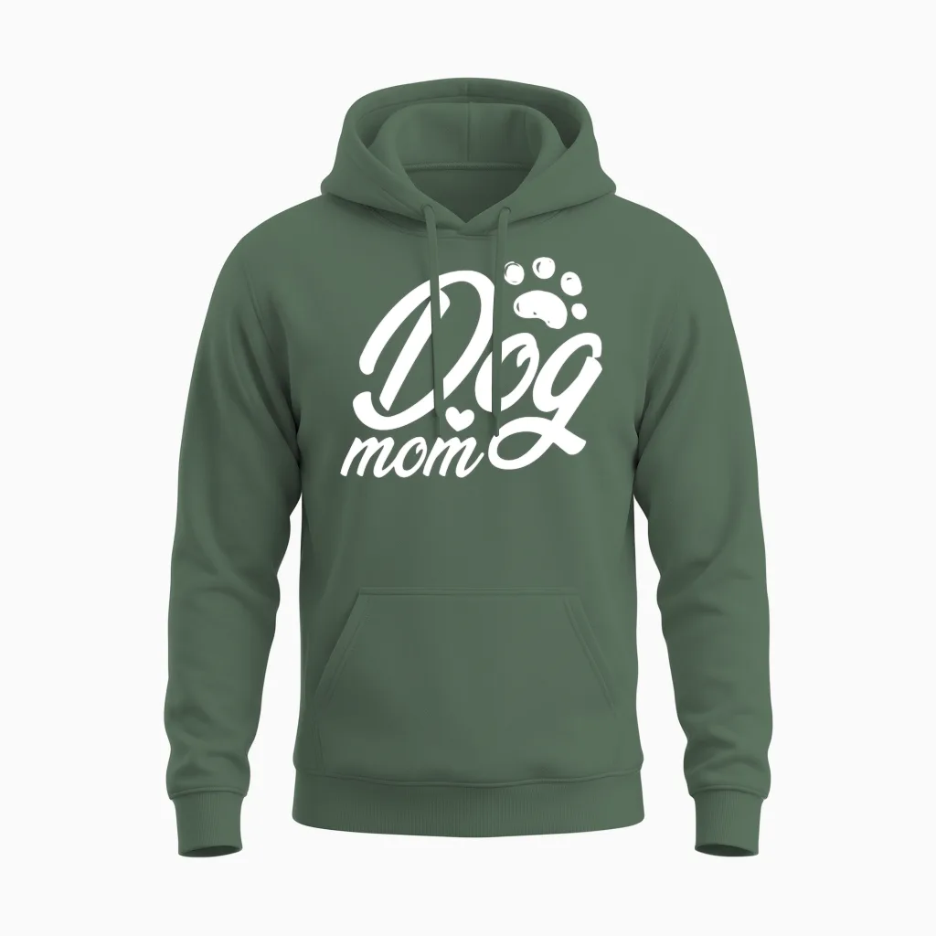 Dog Mom Unisex Hoodie in Military Green