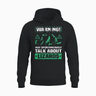Funny Reptile Lizard Unisex Hoodie - Black