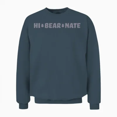 Hi Bear Nate Unisex Sweatshirt - Dark Heather