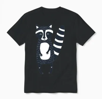 Funny Raccoon Unisex T-Shirt - Black