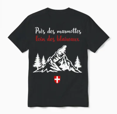 Gift Groundhog Humor Near Marmots Away Badgers Unisex T-Shirt - Black
