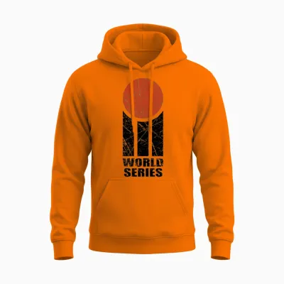 World Series Cricket Logo Retro Unisex Hoodie - Safety Orange