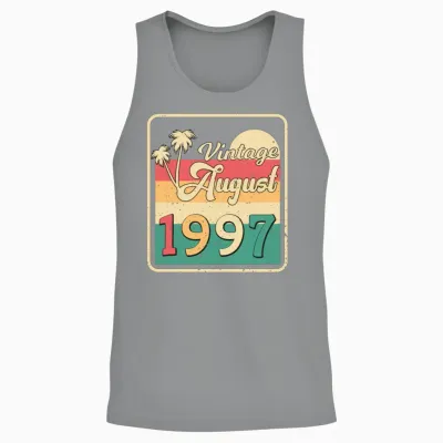 1997 August Retro Unisex Tank Top - Sport Grey
