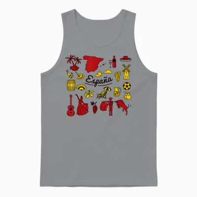 Viva España Icônes De La Culture Espagnole Design Rétro Vintage Unisex Tank Top - Sport Grey