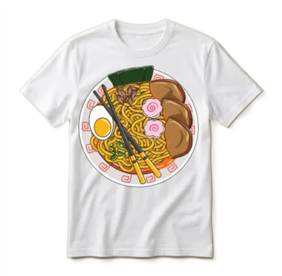 Funny Ramen Noodles Japanese Food Lover Chef Gift Unisex T-Shirt - White