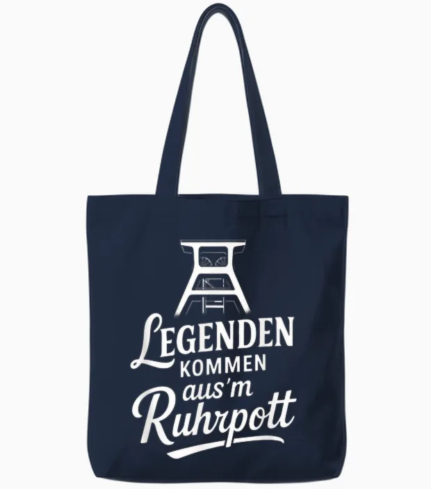 Legenden Kommen Aus'm Ruhrpott - Ruhrpott Tote Bags in Navy