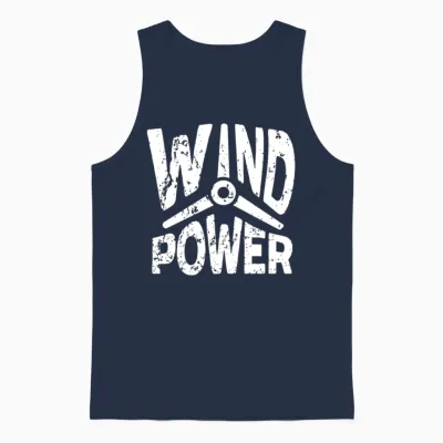 Wind Renewable Energy Windtech Windmill Enthusiast Unisex Tank Top - Navy