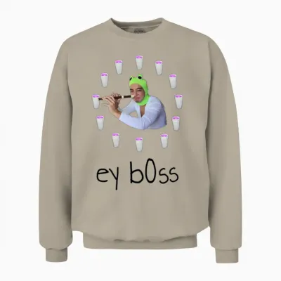 Filthy Frank Ey Boss Unisex Sweatshirt - Sand