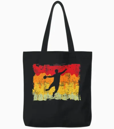 Handball Retro Tote Bags - Black