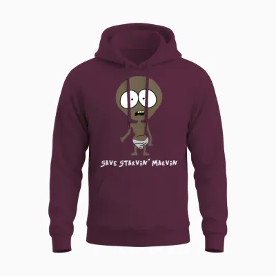 Save Starvin Marvin Unisex Hoodie - Maroon