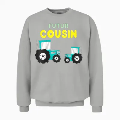 Child Future Cousin Announcement Pregnancy Je Vais Etre Cousin Unisex Sweatshirt - Ash