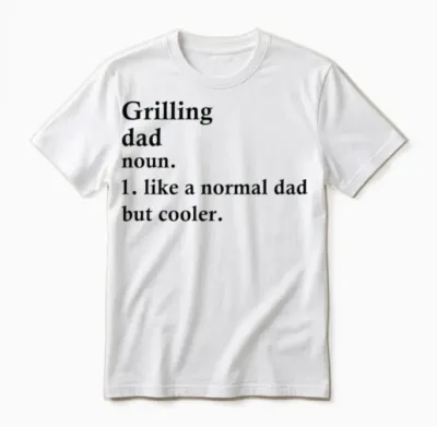 Grilling Dad Funny Bbq Definition Unisex T-Shirt - White