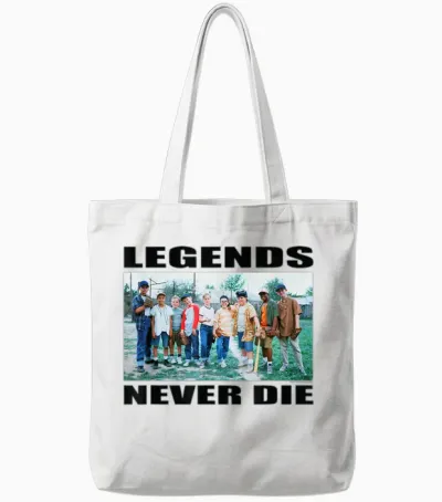 The Sandlot "legends Never Die" Quote Official 1993 Movie Tote Bags - White