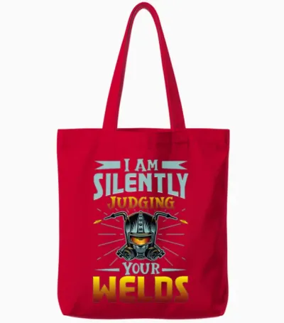 Welder Funny Funny Welding Gift Tote Bags - Red