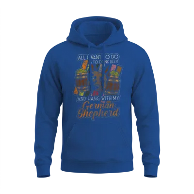 German Shepherd Dog Service Dogs Guard Dog Unisex Hoodie - Royal