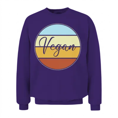 Vegan Retro Unisex Sweatshirt - Purple