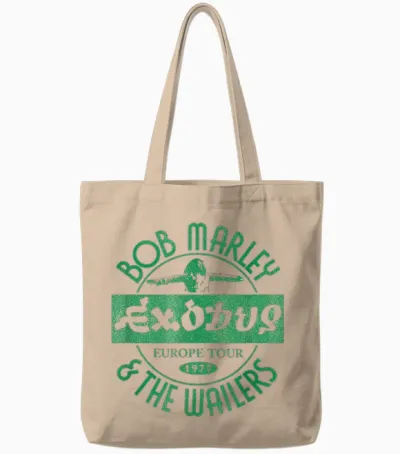 Bob Marley Exodus Europe Tour 1977 Weiß Tote Bags - Natural