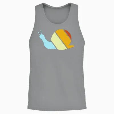 Snail Retro Unisex Tank Top - Sport Grey