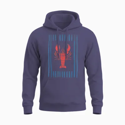 Minimal Hummer Fishermen ästhetischer Retro Unisex Hoodie - Heather Sport Dark Navy