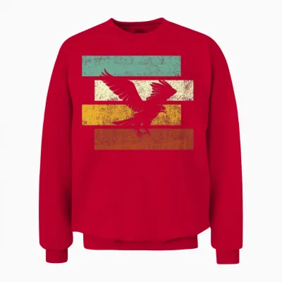 Eagle Retro Unisex Sweatshirt - Red