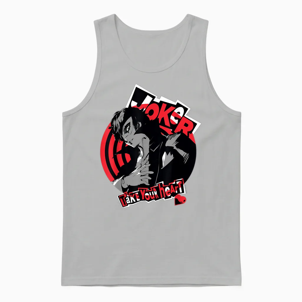 Persona 5 Joker Take Your Heart Atlus Unisex Tank Top in Ash
