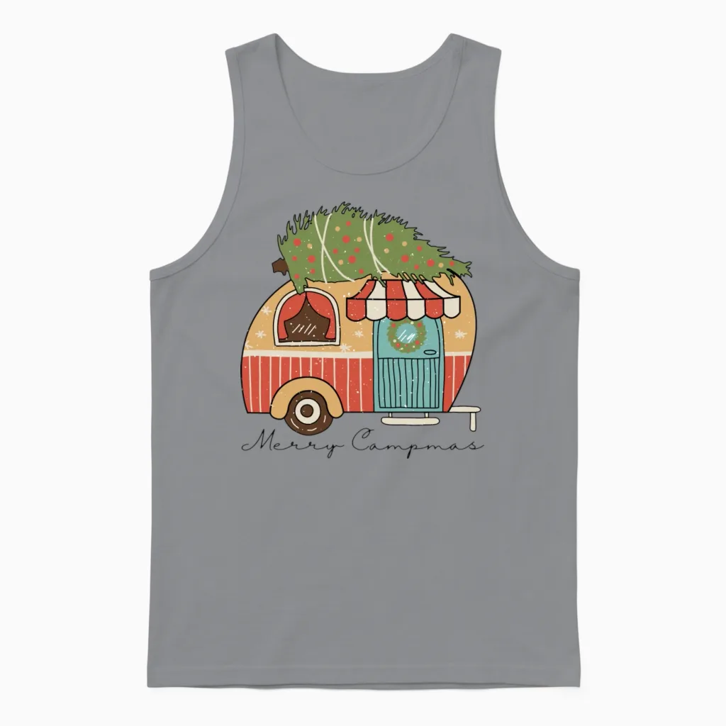 Retro Christmas Merry Campmas Unisex Tank Top - Sport Grey